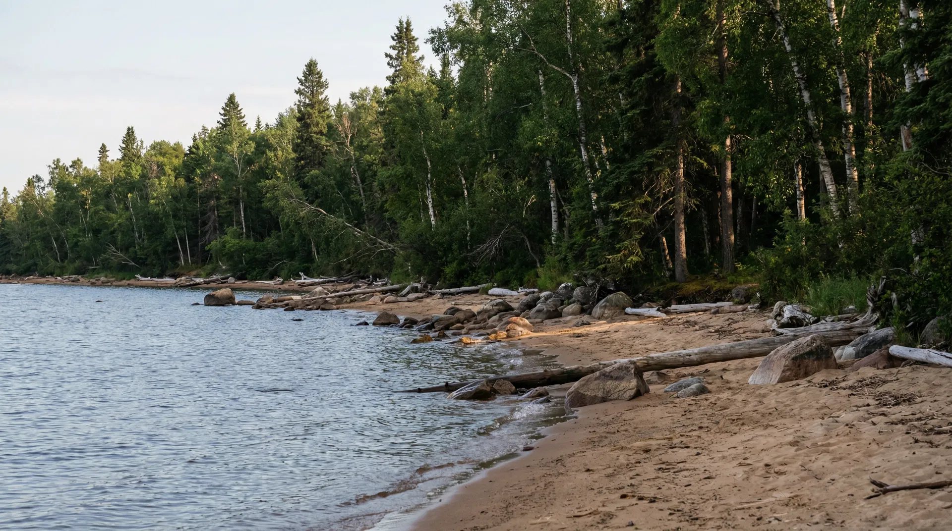 Lake Winnipeg shoreline at Hnausa