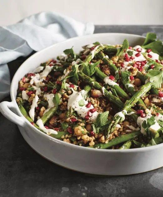 Asparagus Tabbouleh Salad — a plant-based Mediterranean recipe by BOSH!