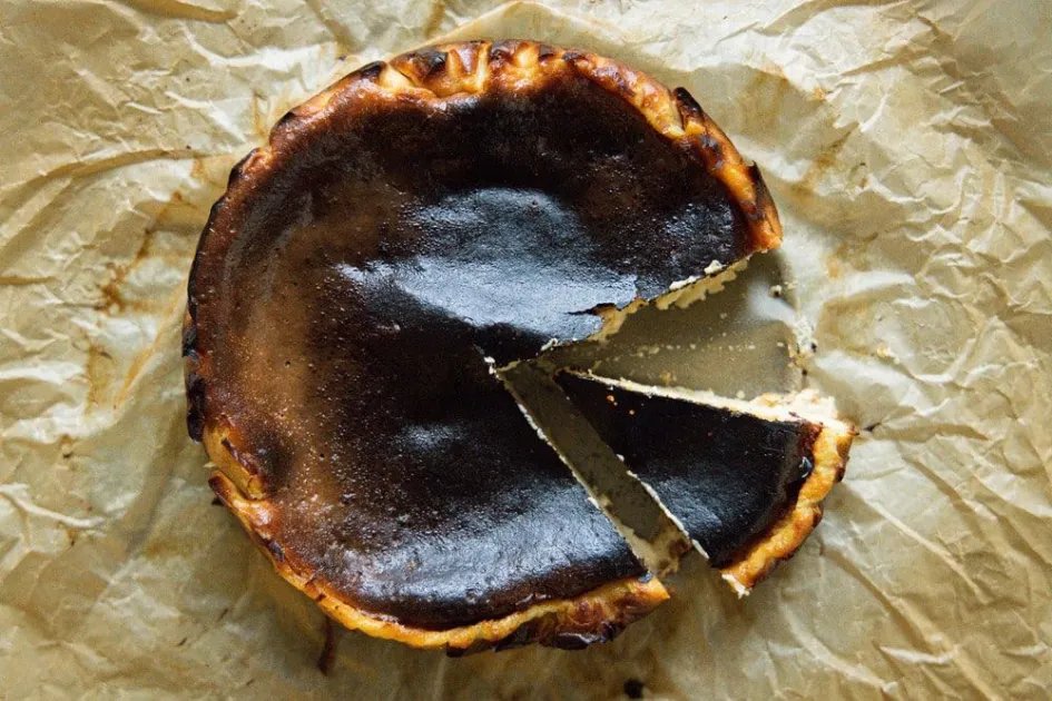 Baked Basque Cheesecake — a plant-based Mediterranean recipe by BOSH!