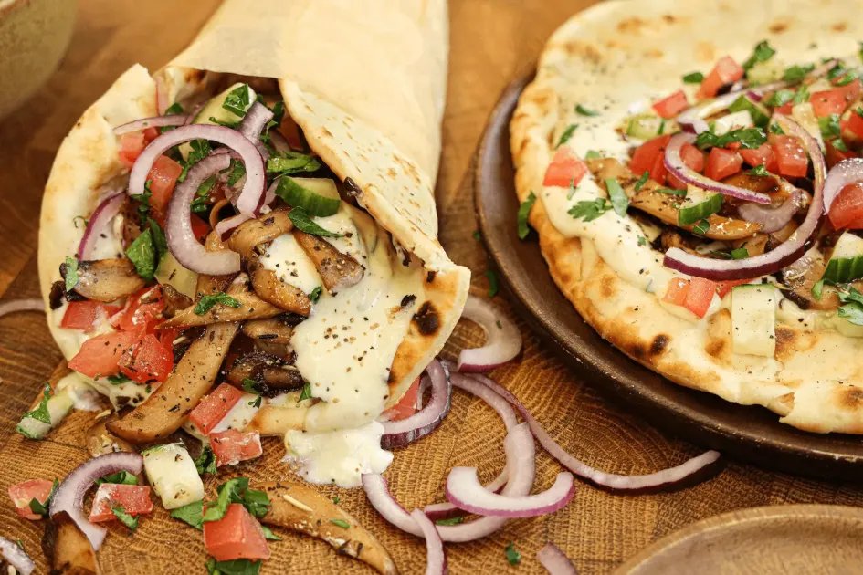Bangin' Gyros Wraps — a plant-based Mediterranean recipe by BOSH!