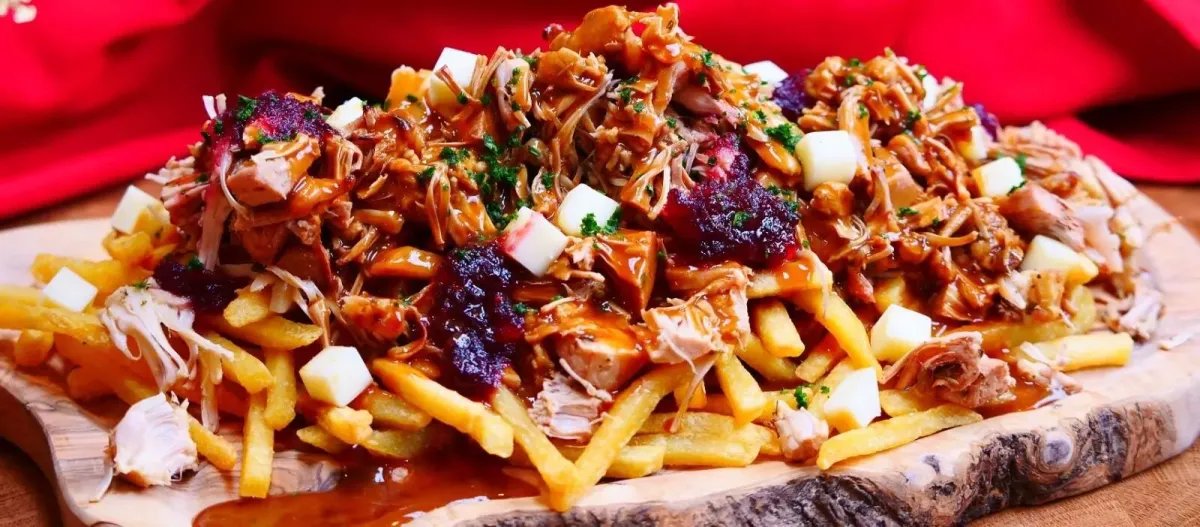 BBQ Jackfruit Loaded Fries