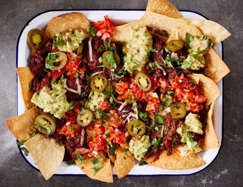 Big Bad Chilli Nachos — a plant-based Mexican recipe by BOSH!