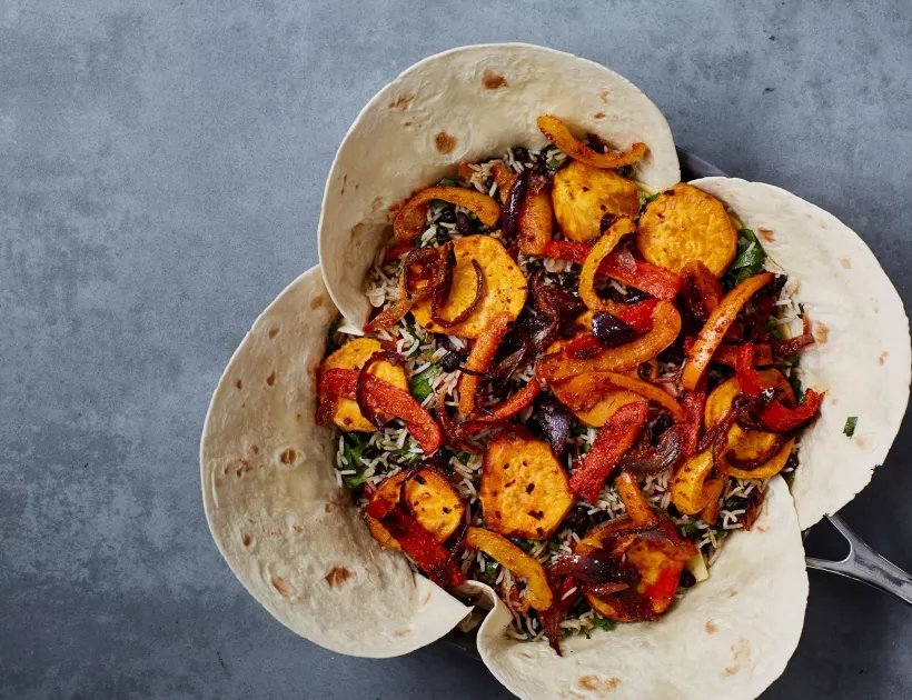 Big Burrito Cake — a plant-based Mexican recipe by BOSH!