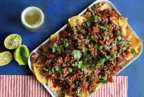 Birria Nachos with Pico De Gallo