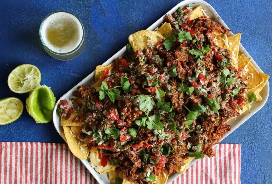 Birria Nachos with Pico De Gallo