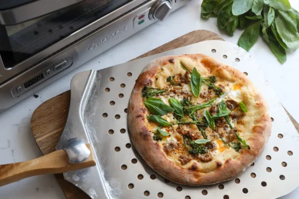 Broccolini, Sausage and Chilli Pizza