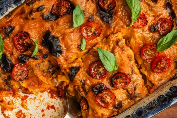 Butternut Bechamel Borlotti Bean Bake