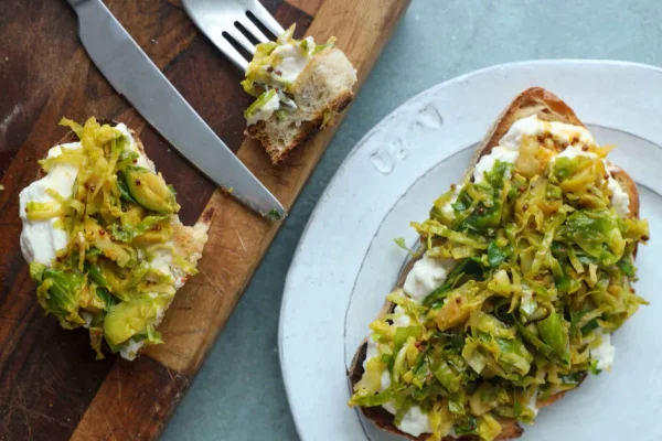 Caramelised Sprouts on Toast