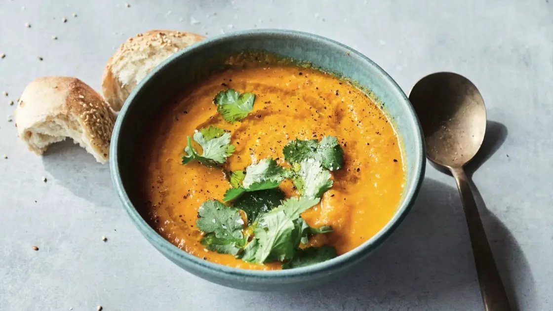 Carrot and Coriander Soup — a plant-based British recipe by BOSH!