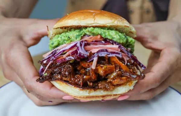 Chipotle Pulled Mushroom Burgers