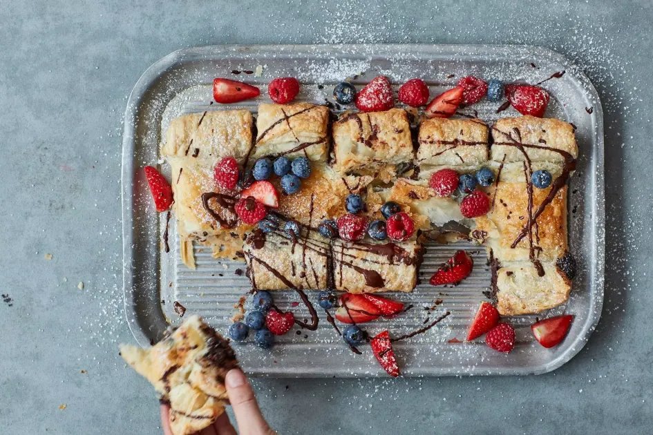 Chocolate Croissant Tearer Sharer — a plant-based British recipe by BOSH!