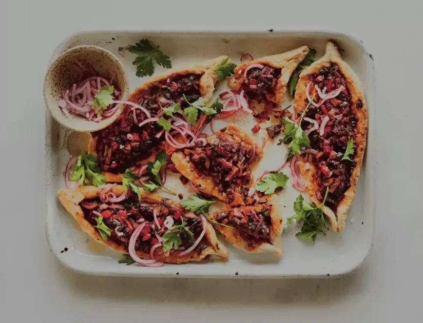 Chunky Mushroom Turkish Pides — a plant-based Mediterranean recipe by BOSH!