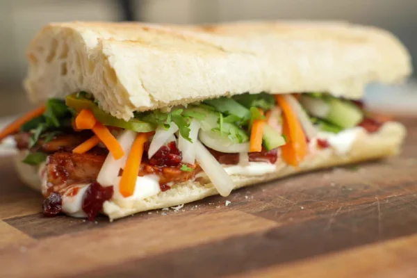 Cranberry Glazed Tofu Banh Mi