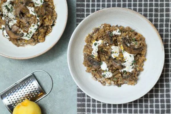 Creamy Miso Mushroom Risotto