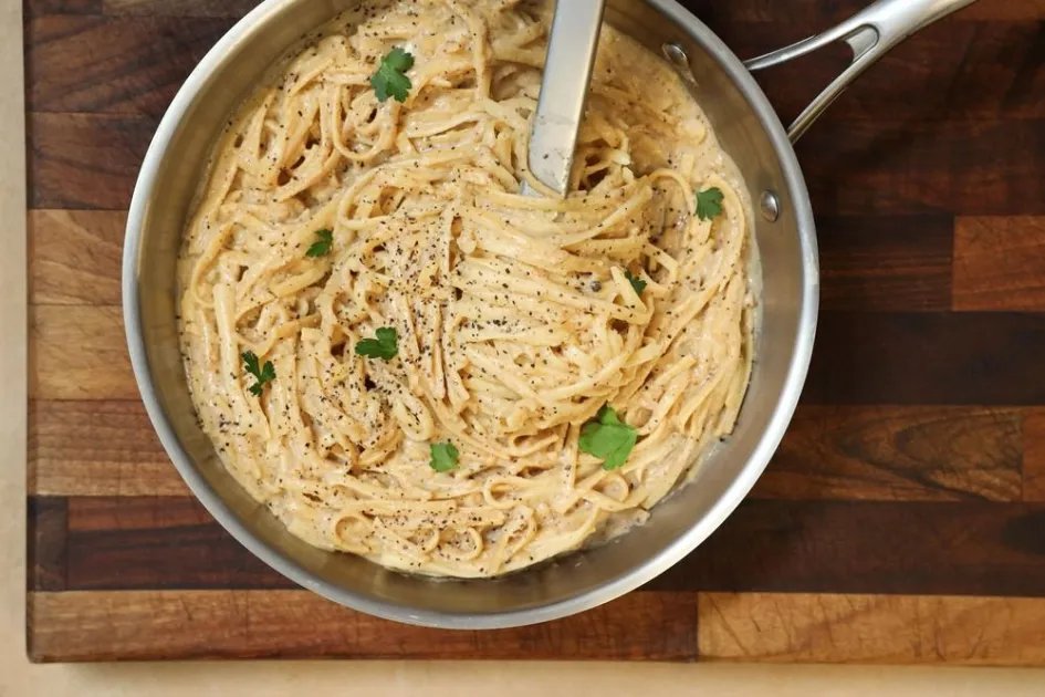 Creamy Roasted Garlic Alfredo — a plant-based Italian recipe by BOSH!