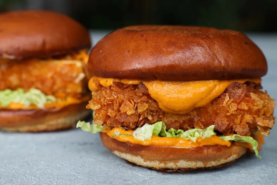 Crispy Butter Tofu Burger — a plant-based Indian recipe by BOSH!