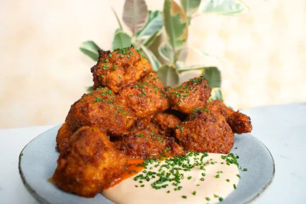 Crispy Cayenne Cauliflower Buffalo Bites