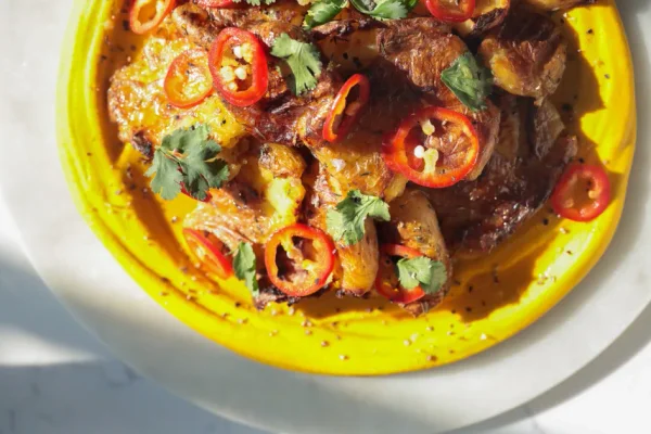 Crispy Potatoes With Sunshine Beans