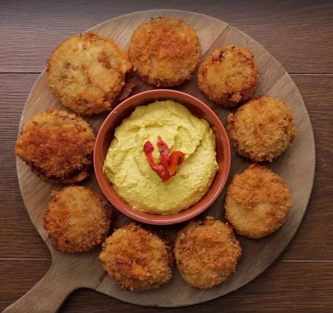 Falafel Onion Rings — a plant-based Mediterranean recipe by BOSH!