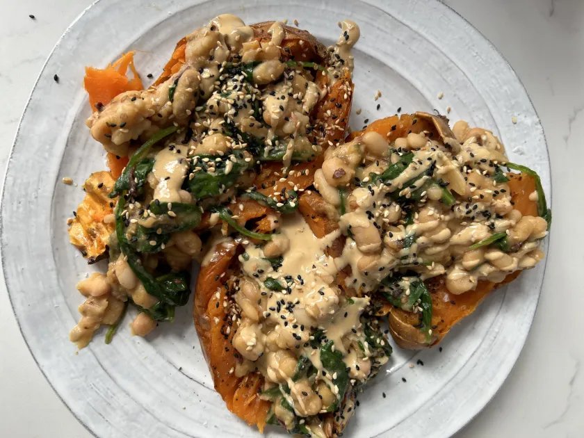 Firecracker Smashed Sweet Potatoes — a plant-based Other recipe by BOSH!