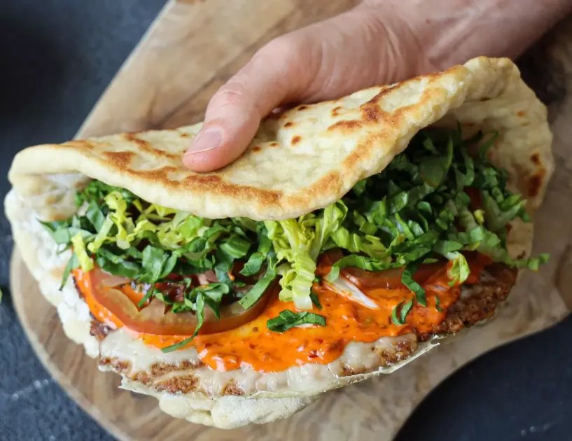 Flatbread Cheeseburger Tacos — a plant-based Mexican recipe by BOSH!