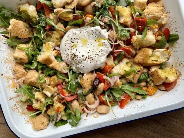 Garlic Bread Panzanella Salad