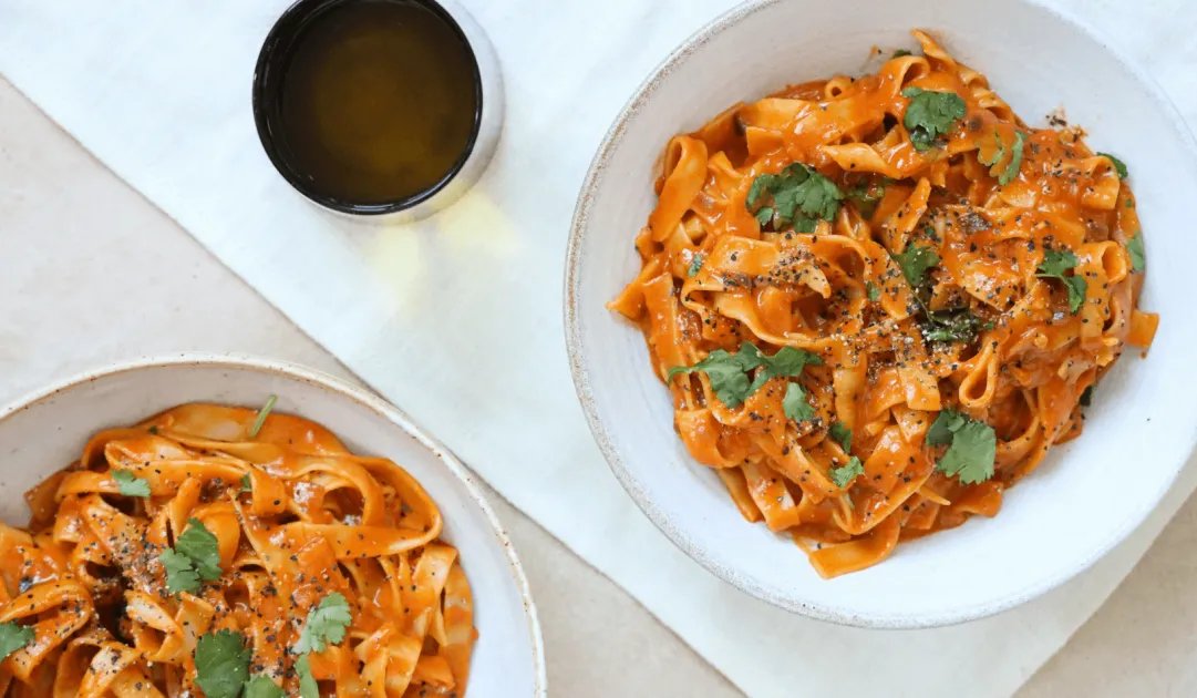 Gochujang Arrabbiata Pasta — a plant-based Italian recipe by BOSH!