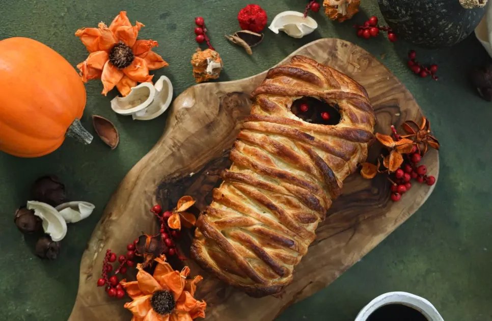 Halloween Mummy Wellington — a plant-based British recipe by BOSH!