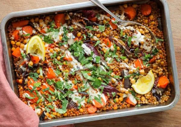 Harissa Couscous Bake