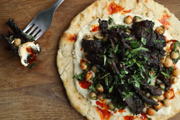 Harissa Mushroom Flatbread