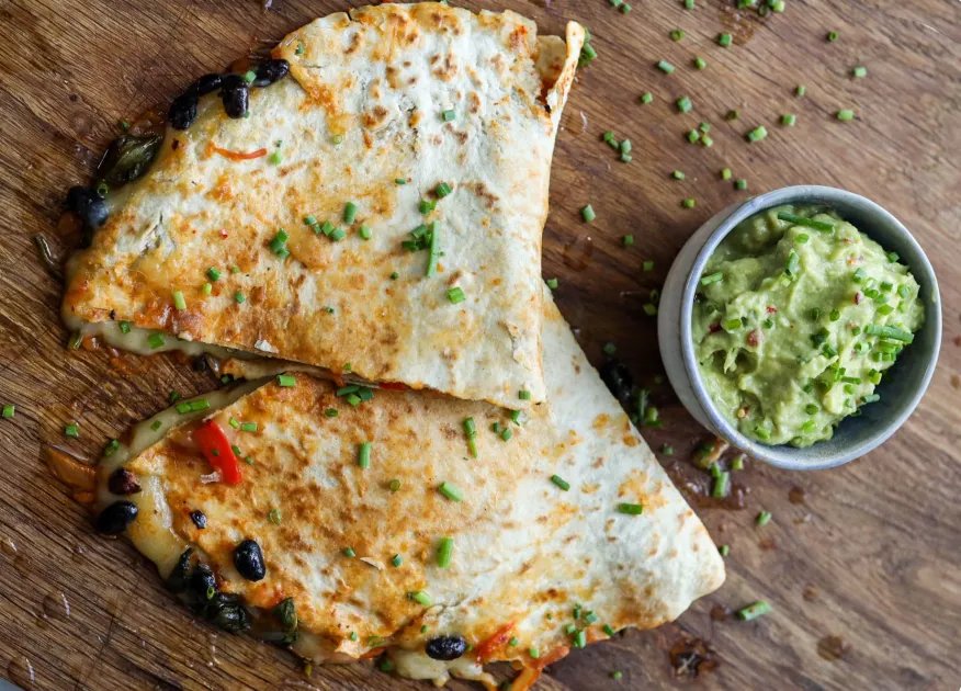 Kimcheese Blackbean Quesadillas