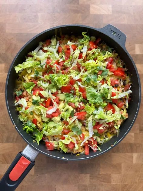 Lazy One Pan Burrito — a plant-based Mexican recipe by BOSH!