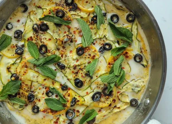 Lemon and Courgette Polenta Frittata