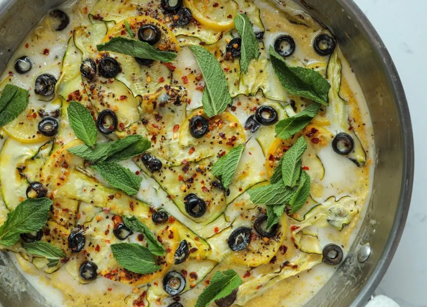 Lemon and Courgette Polenta Frittata