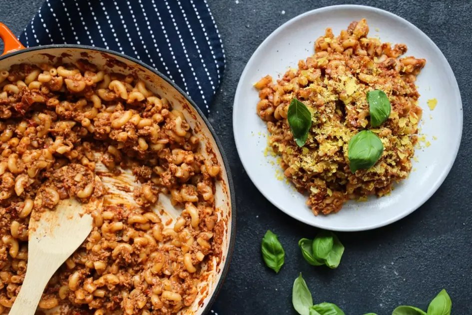 Macaroni Bolognese — a plant-based American recipe by BOSH!