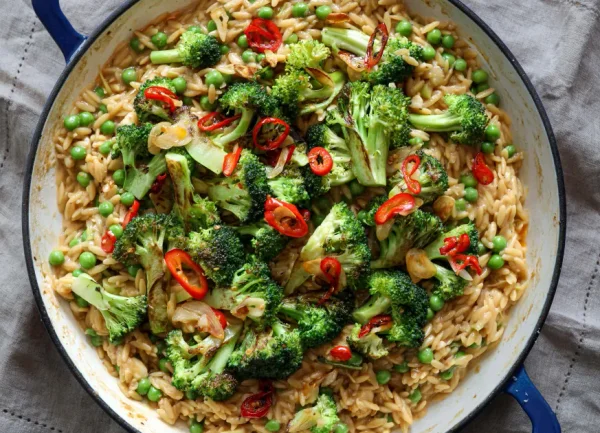 Miso Broccoli Orzo