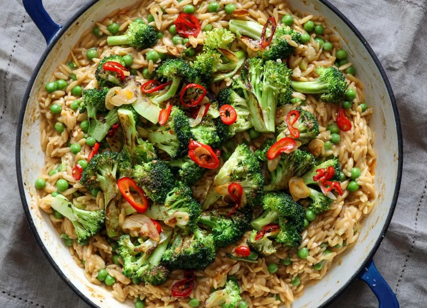 Miso Broccoli Orzo