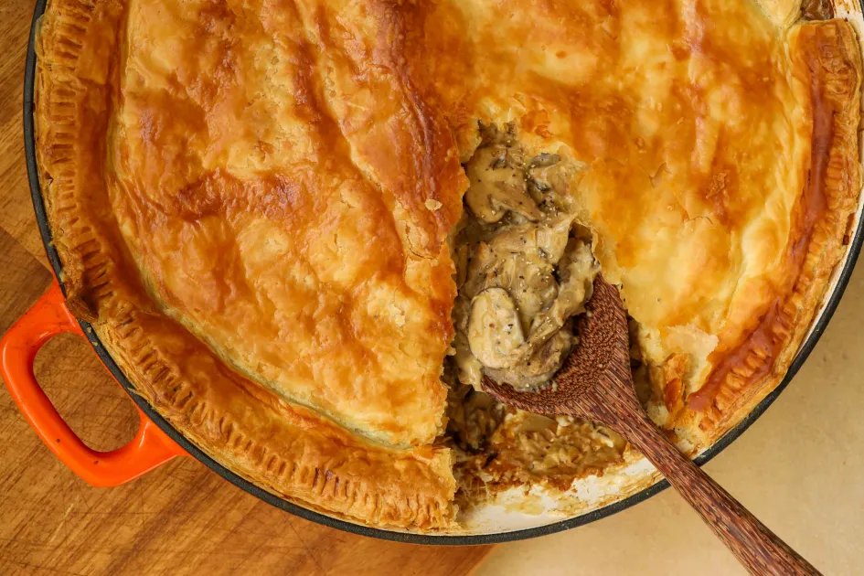 Miso Mushroom Pie — a plant-based British recipe by BOSH!