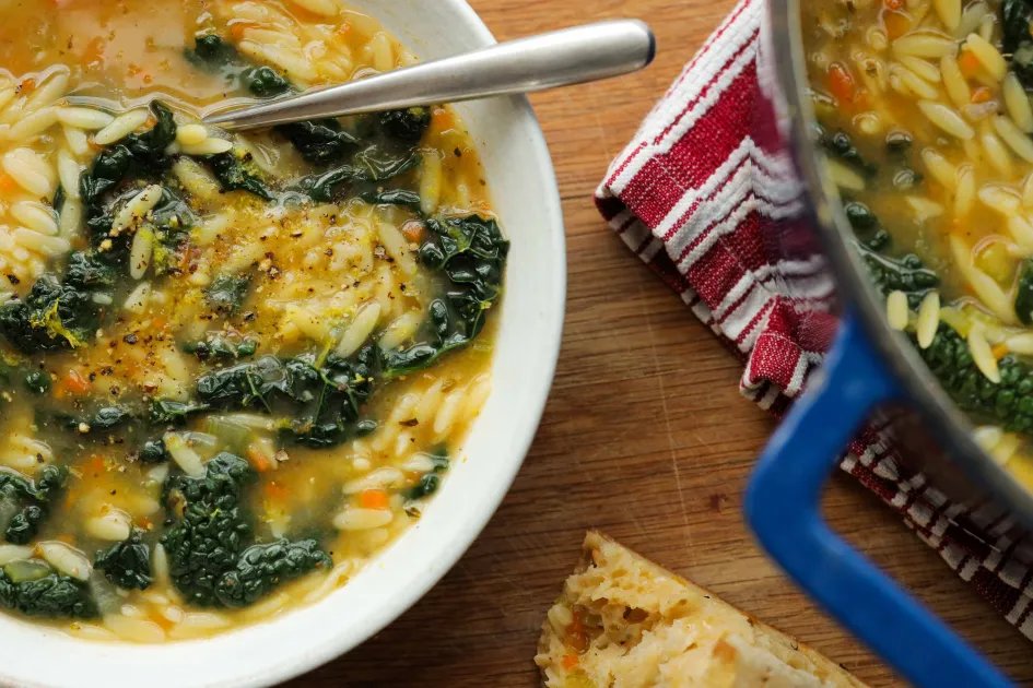 One Pot Brothy Orzo