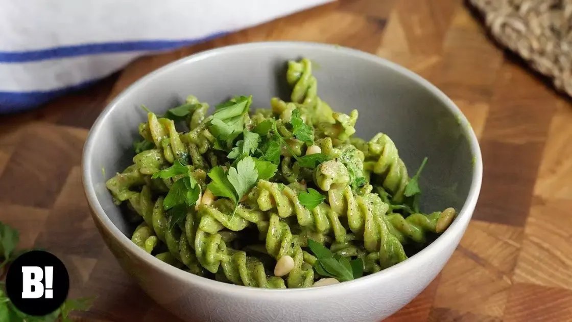 Parsley Pesto Pasta — a plant-based Italian recipe by BOSH!