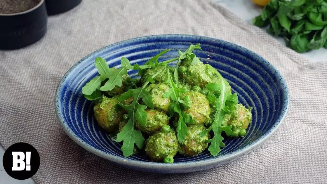 Pea and Pesto Potato Salad — a plant-based British recipe by BOSH!