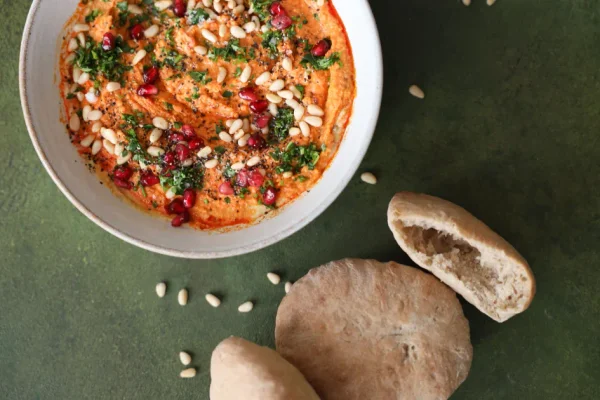 Perfect Pillowy Pitta with Heavenly Harissa Hummus