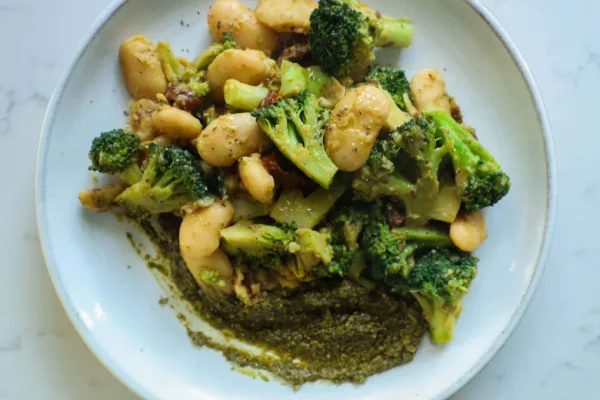 Pesto Broccoli Beans 