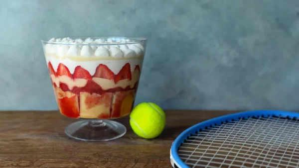 Pimm's Strawberries and Cream Trifle