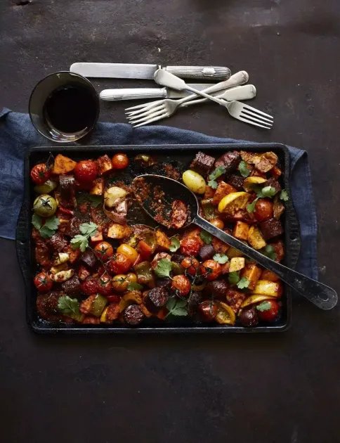Piri Piri 'Chorizo' Bake — a plant-based Mediterranean recipe by BOSH!