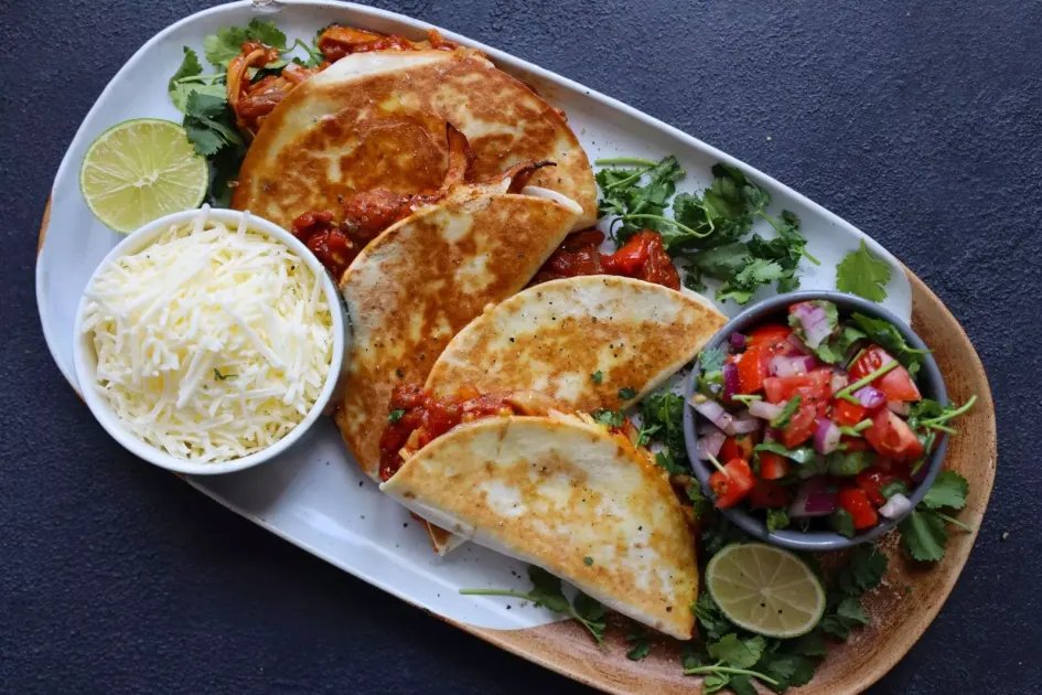 Pulled Aubergine Tacos — a plant-based Mexican recipe by BOSH!