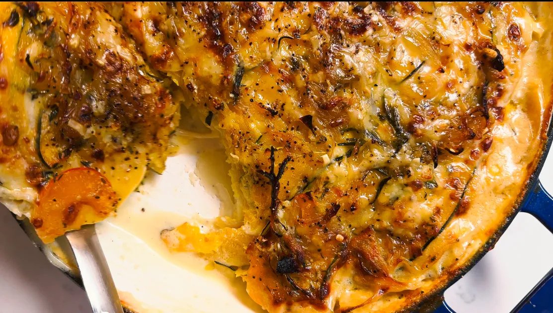Pumpkin Dauphinoise — a plant-based British recipe by BOSH!