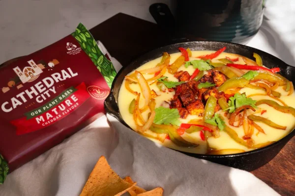 Queso Flameado With Chorizo Tofu