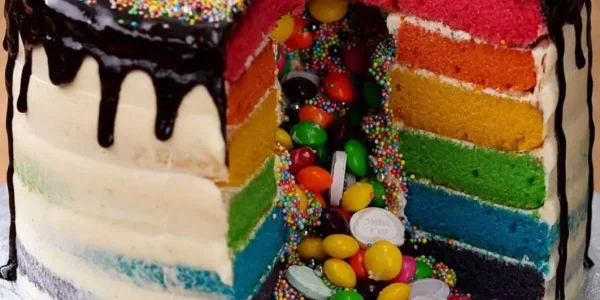 Rainbow Piñata Cake