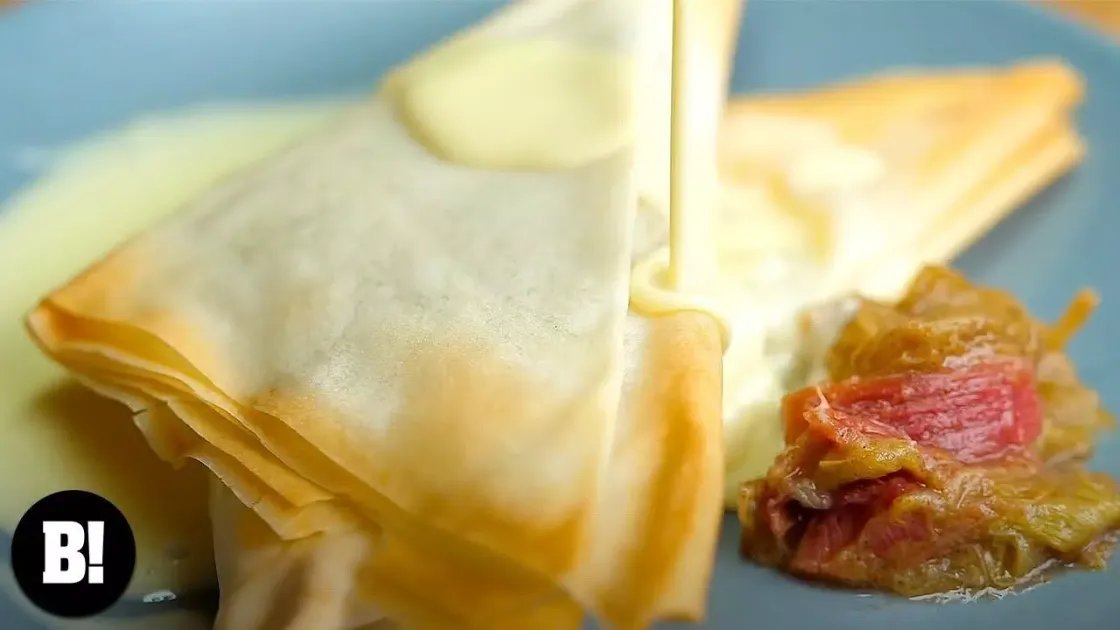 Rhubarb and Custard Samosas — a plant-based Indian recipe by BOSH!